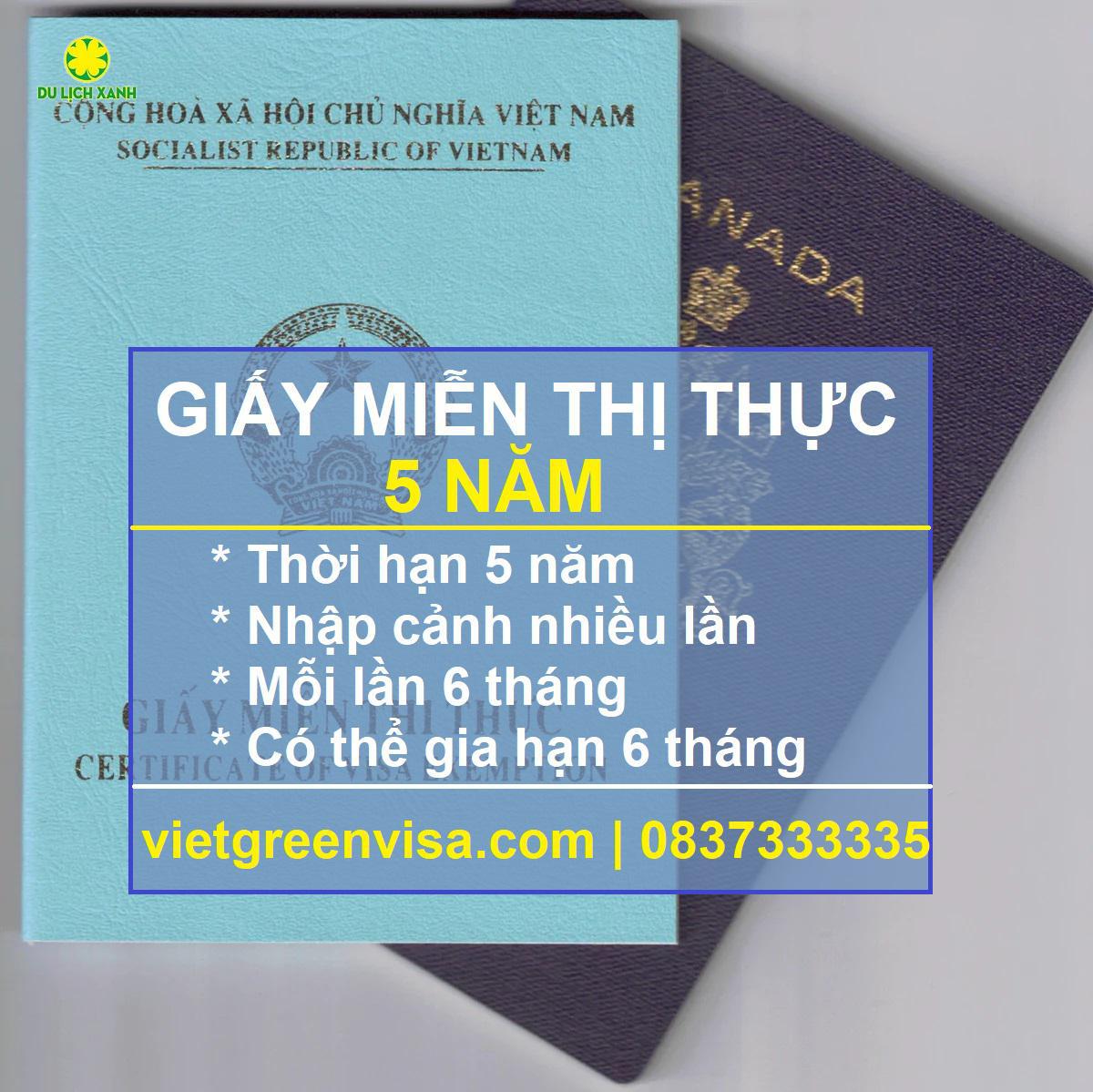 Hướng dẫn cách làm giấy miễn thị thực 5 năm nhanh