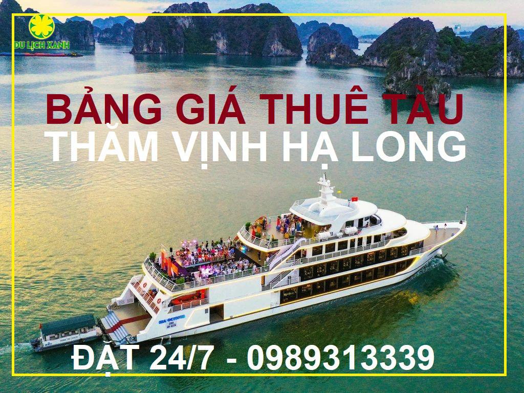 Tàu thăm vịnh Hạ Long, Giá thuê tàu thăm vịnh Hạ Long, Bảng giá thuê tàu thăm Vịnh Hạ Long 2024