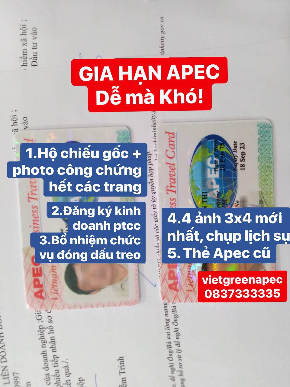 Thành phần hồ sơ làm thẻ APEC năm 2021 mới nhất
