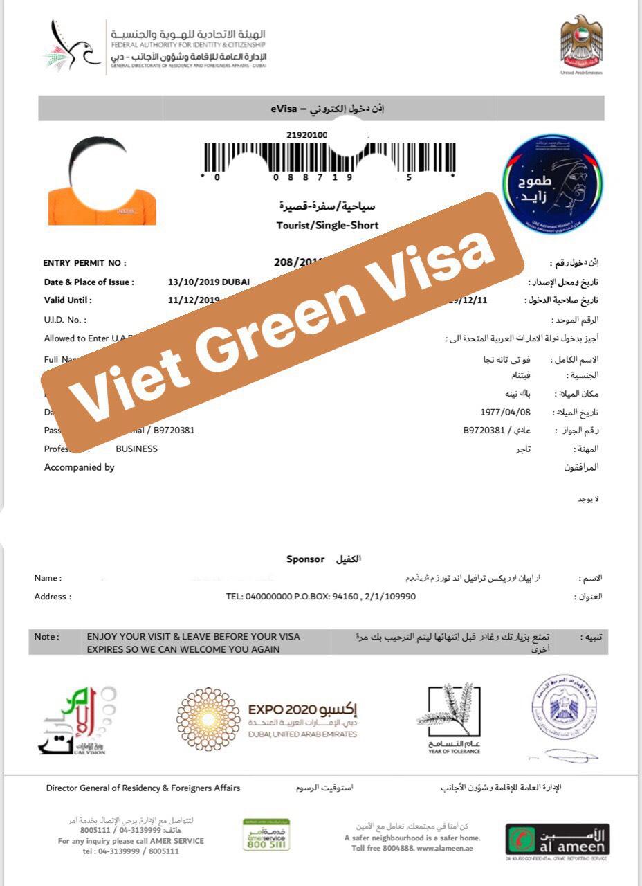 Hướng dẫn làm thủ tục xin Visa Dubai 6 tháng
