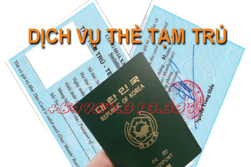 Thủ tục xin cấp thẻ tạm trú cho người nước ngoàI tại Việt Nam