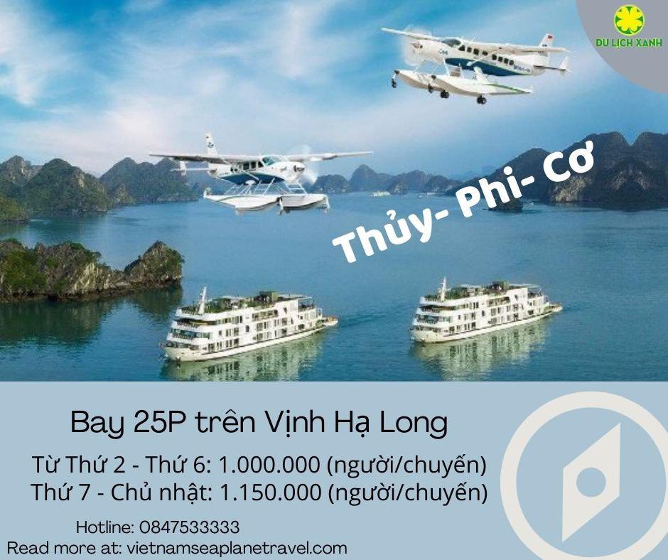 Vé tour Thuỷ Phi Cơ Hạ Long khuyến mại 1,000,000 Đ 