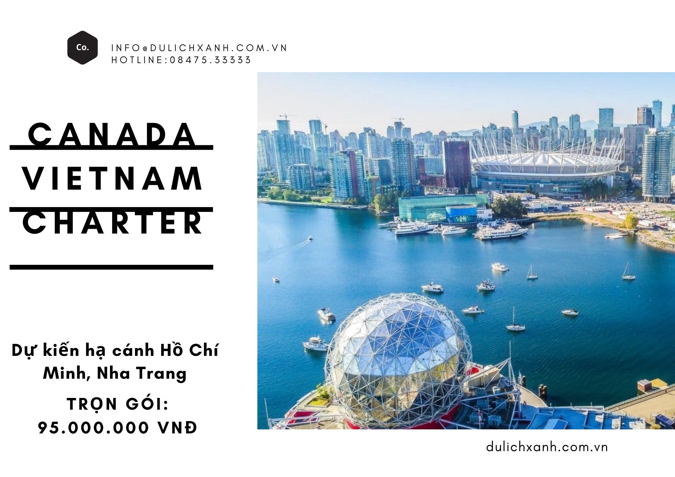 Chuyến bay charter từ Canada về Việt Nam tháng 6