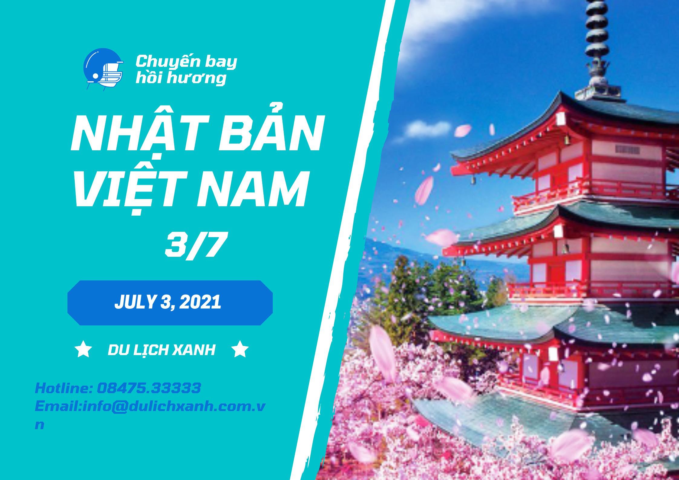 Chuyến bay hồi hương Nhật Bản Việt Nam 3/7