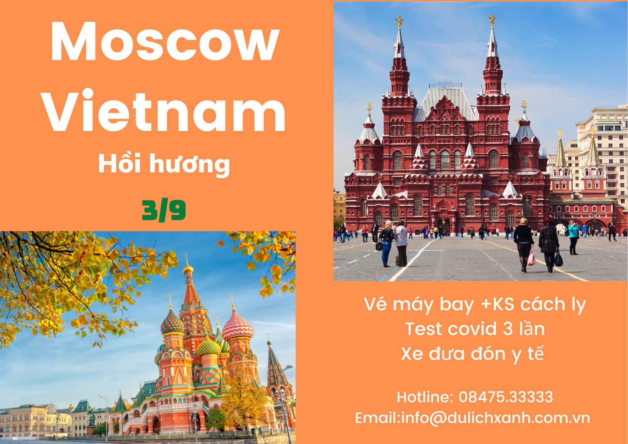 Vé máy bay tử Nga về Việt Nam tháng 9 mới nhất -3/9