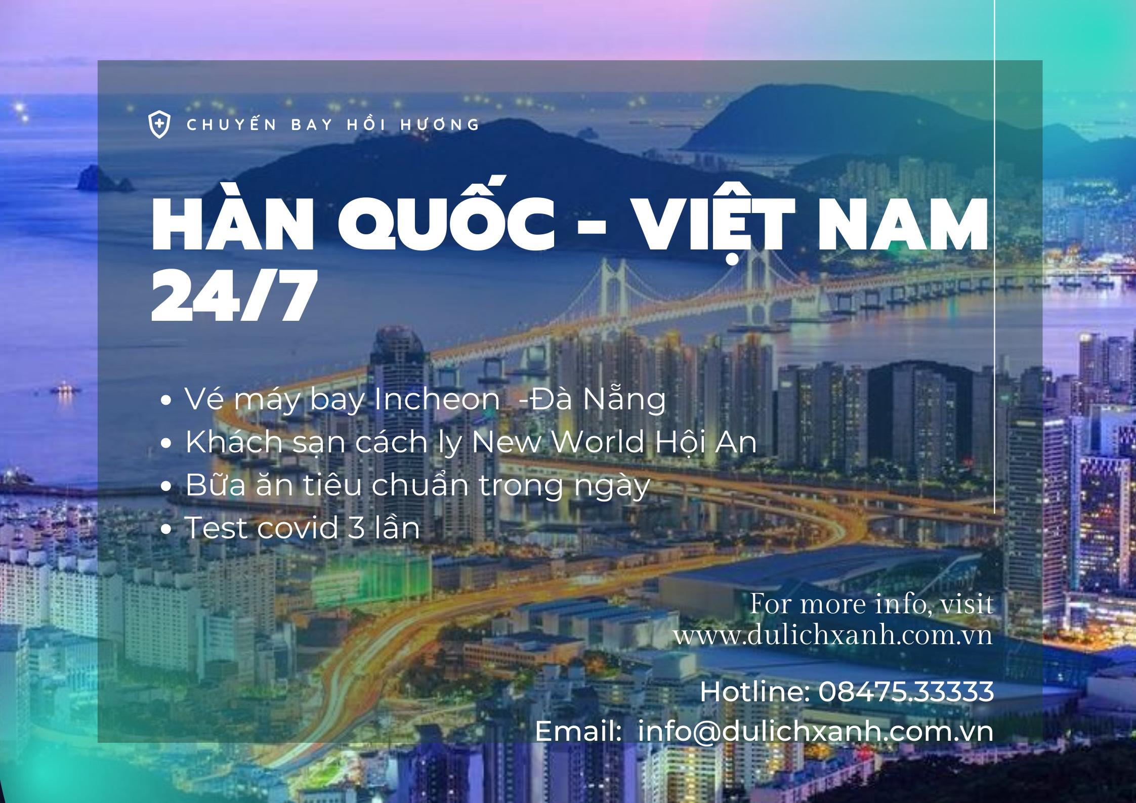 Lịch bay hồi hương cho người Việt tại Hàn Quốc 24/10