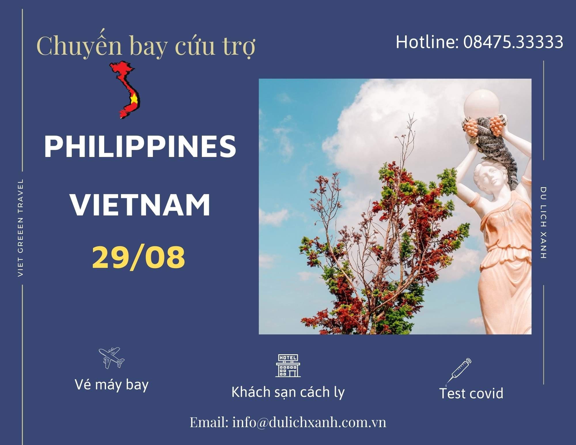 Chuyến bay cứu trợ từ Philippines về Việt Nam tháng 10