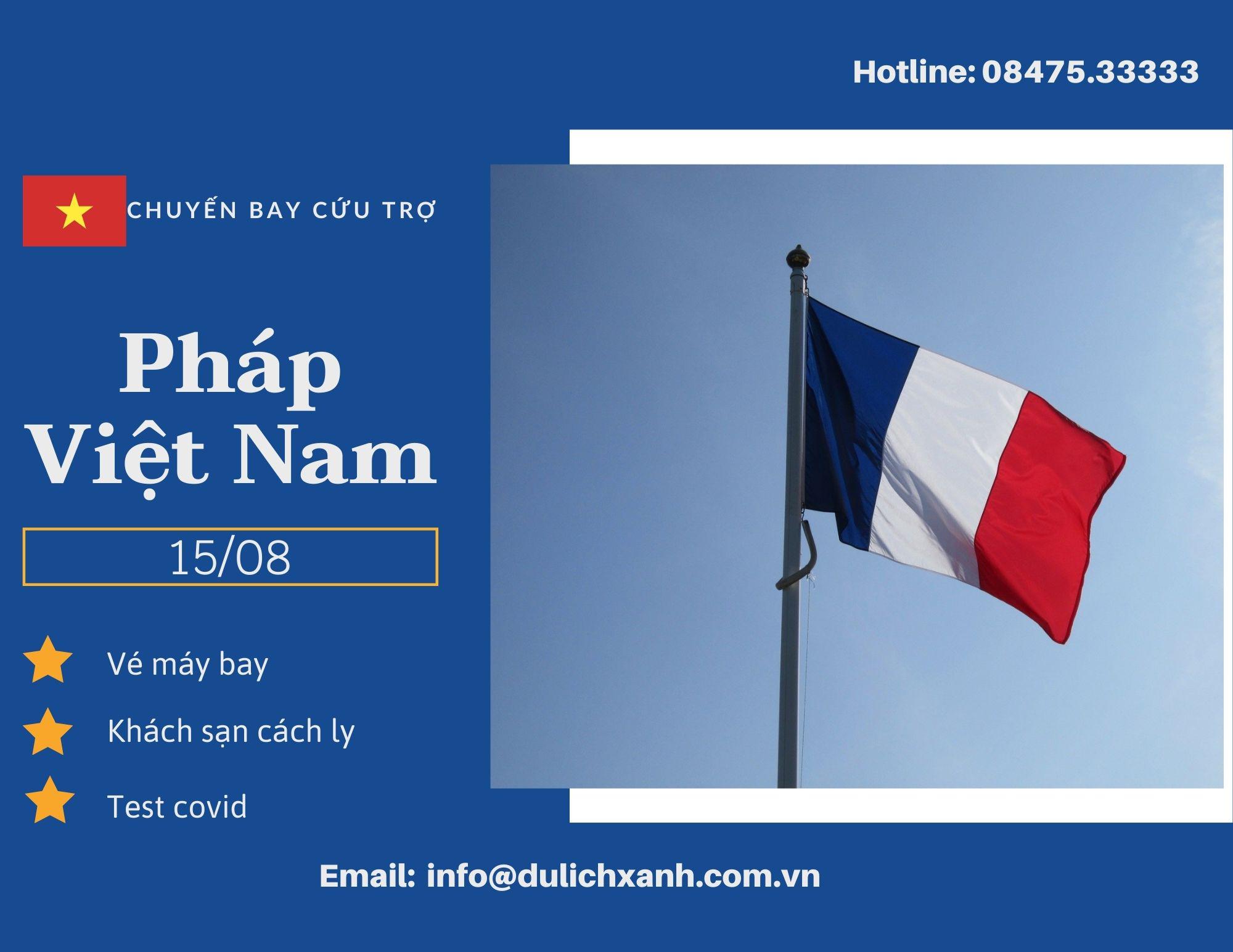Đăng ký chuyến bay cứu trợ từ Pháp về Việt Nam 15/08