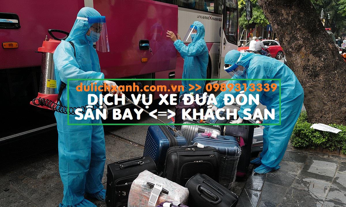 Đặt xe y tế đưa đón sân bay Nội Bài, di chuyển cách ly tại Hà Nội