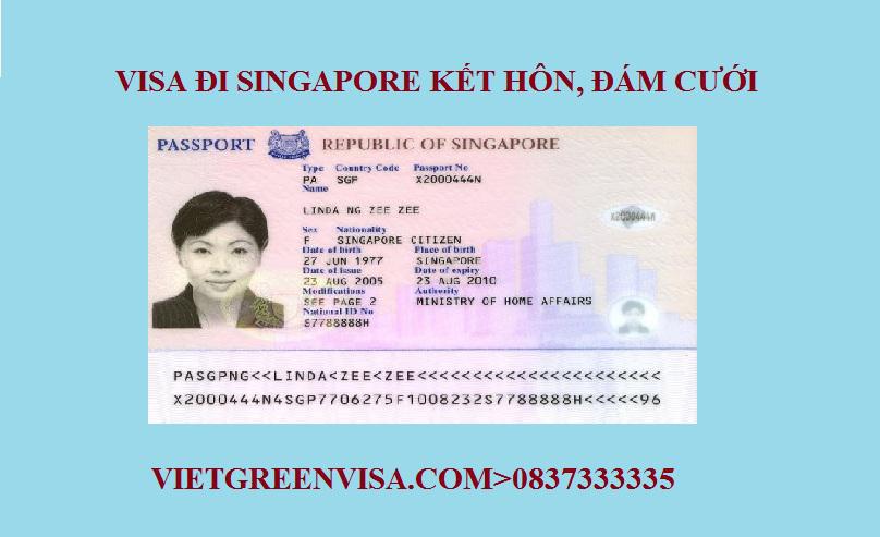 Dịch vụ xin Visa sang Singapore tổ chức đám cưới, kết hôn