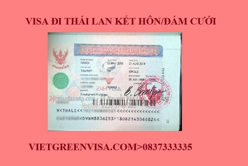 Xin Visa sang Thái Lan tổ chức đám cưới, kết hôn