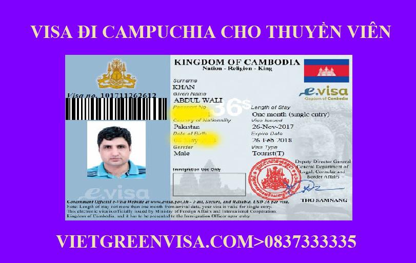 Dịch vụ Visa thuyền viên đi Campuchia Nhận tàu, Lái tàu