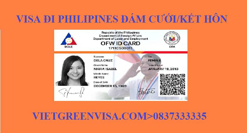 Xin Visa sang Philipines tổ chức đám cưới, kết hôn