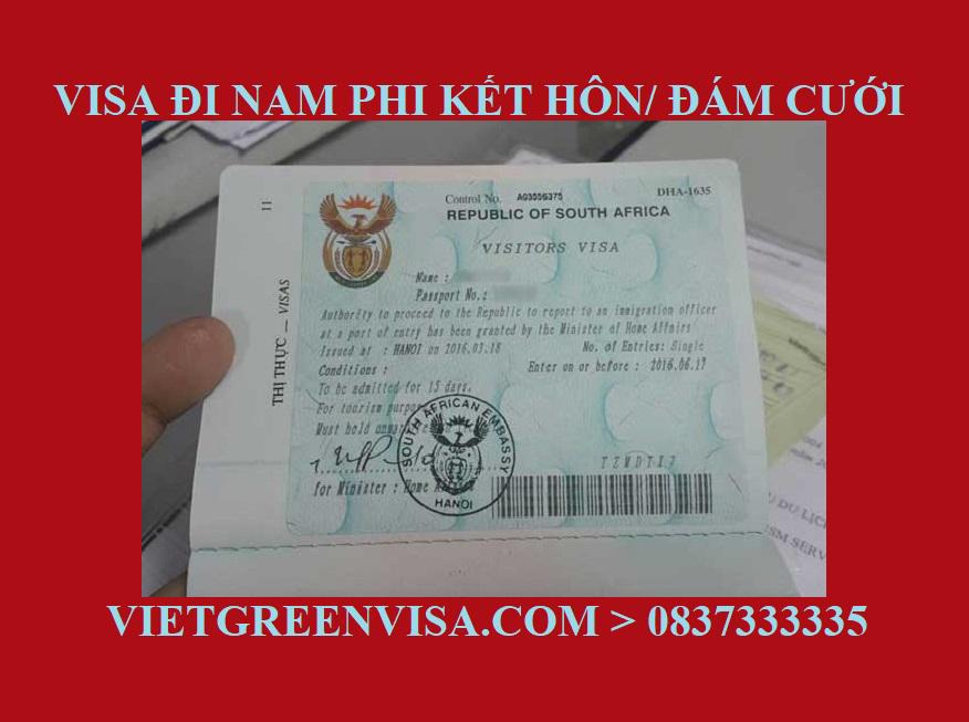 Dịch vụ xin Visa sang Nam Phi tổ chức đám cưới, kết hôn	