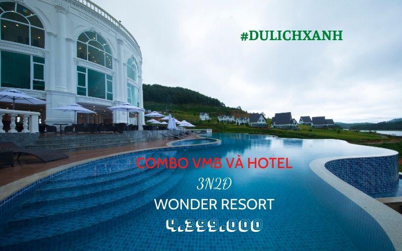 Combo VMB và khách sạn 3N2Đ Đà Lạt Wonder Resort 4*