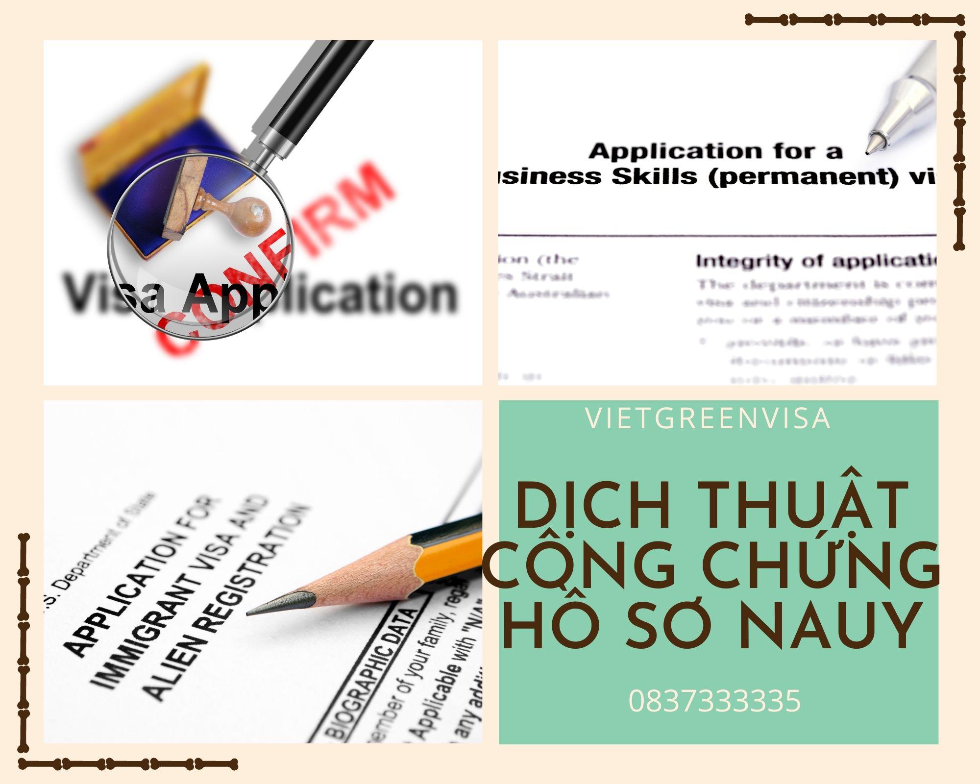 Dịch thuật công chứng hồ sơ visa Nauy giá tốt nhất