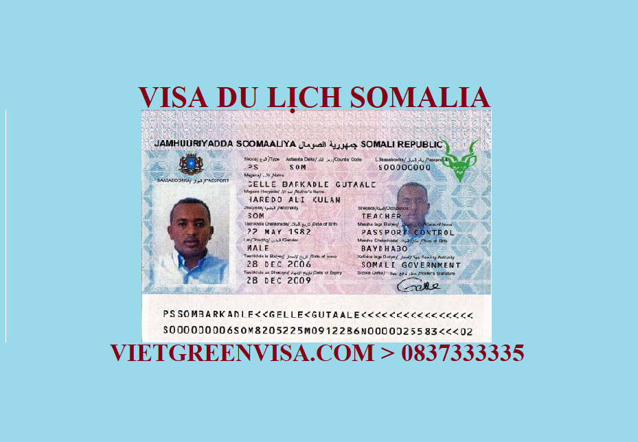 Làm Visa du lịch Somalia uy tín, trọn gói, giá rẻ