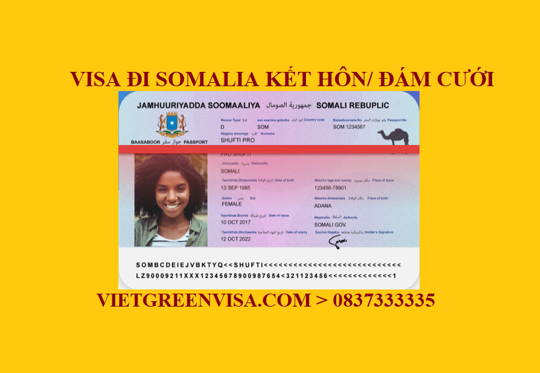 Dịch vụ xin Visa sang Somalia tổ chức đám cưới, kết hôn