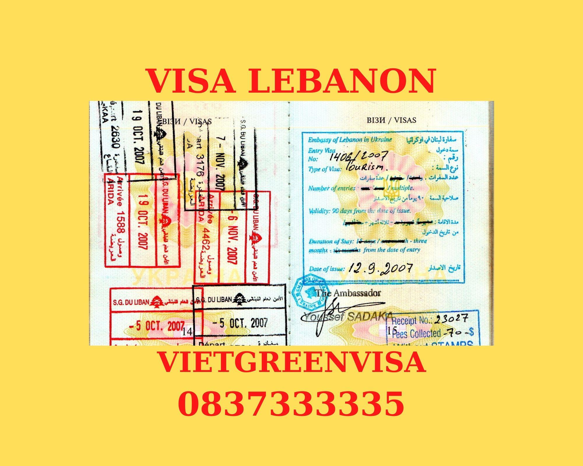 Dịch vụ làm visa du học Lebanon, visa Lebanon học đại học