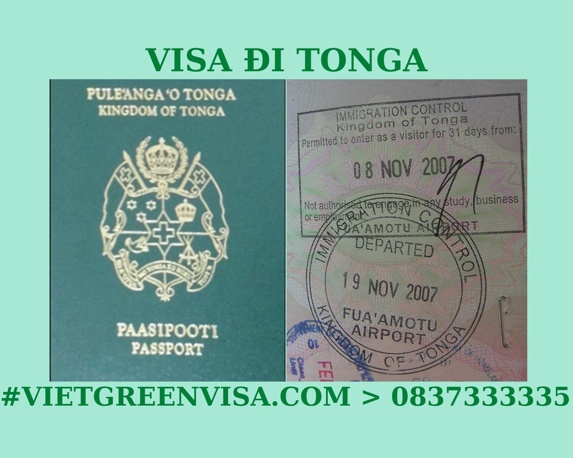 Hỗ trợ xin Visa Tonga công tác uy tín, giá rẻ, nhanh gọn