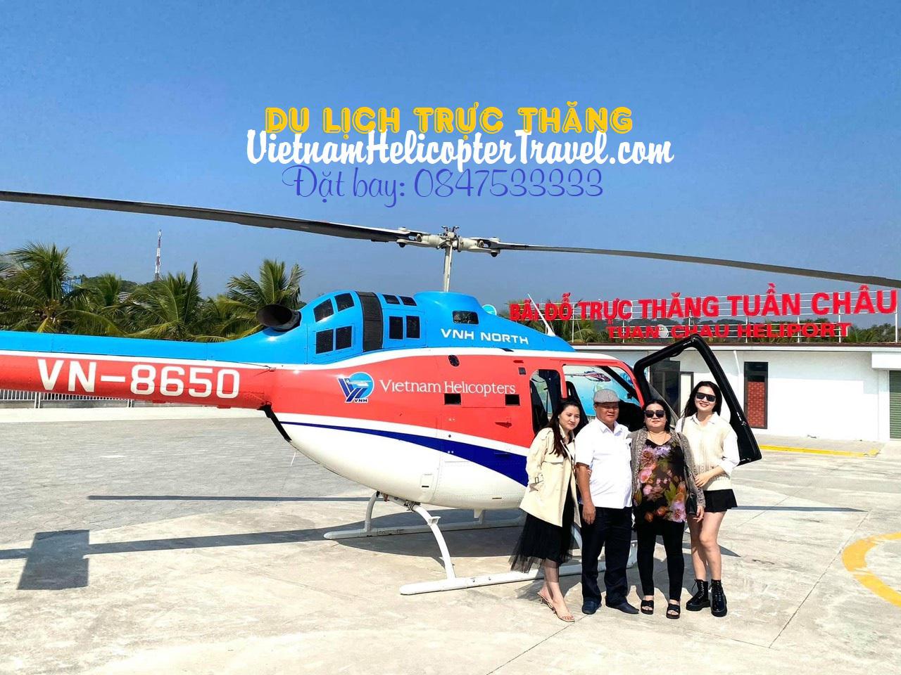 Tour du Lịch Trực thăng ngắm cảnh Vịnh Hạ Long 12 phút khuyến mại