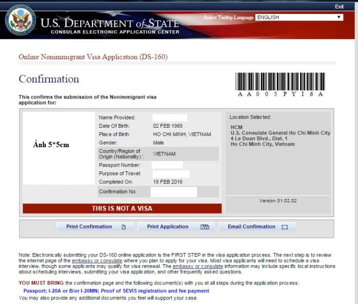 Mẫu Đơn Xin Visa Đi Mỹ Ds-160 – Hướng Dẫn Điền Đơn Ds-160