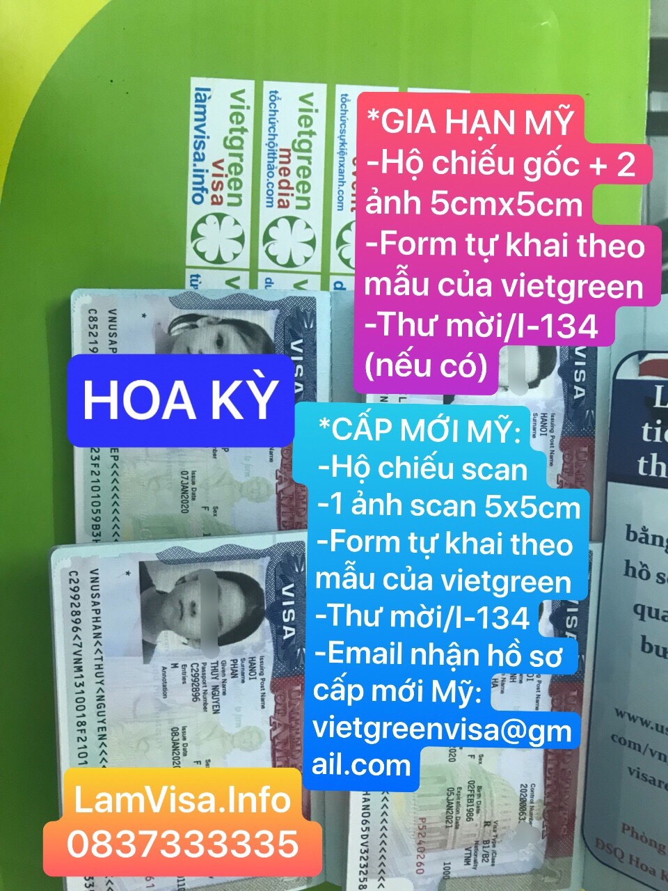 GIA HAN VISA MY, XIN CÂP MỚI VISA MỸ